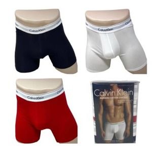 Calvin Klein Modern Cotton Stretch 3 Pack Boxer Brief Red Black White New XL